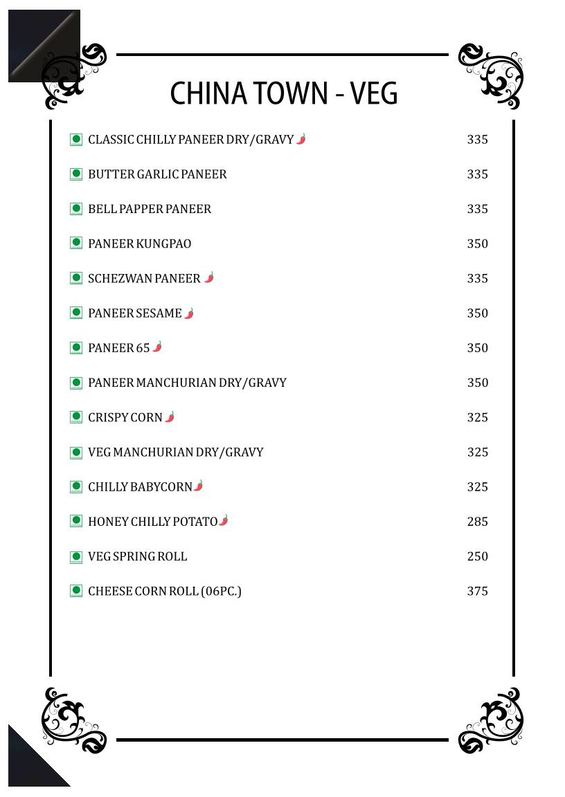 Silver Spoon Restaurant menu