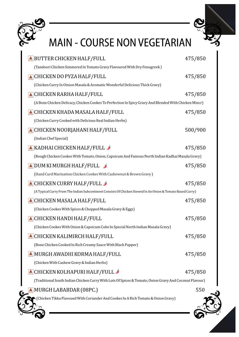 Silver Spoon Restaurant menu