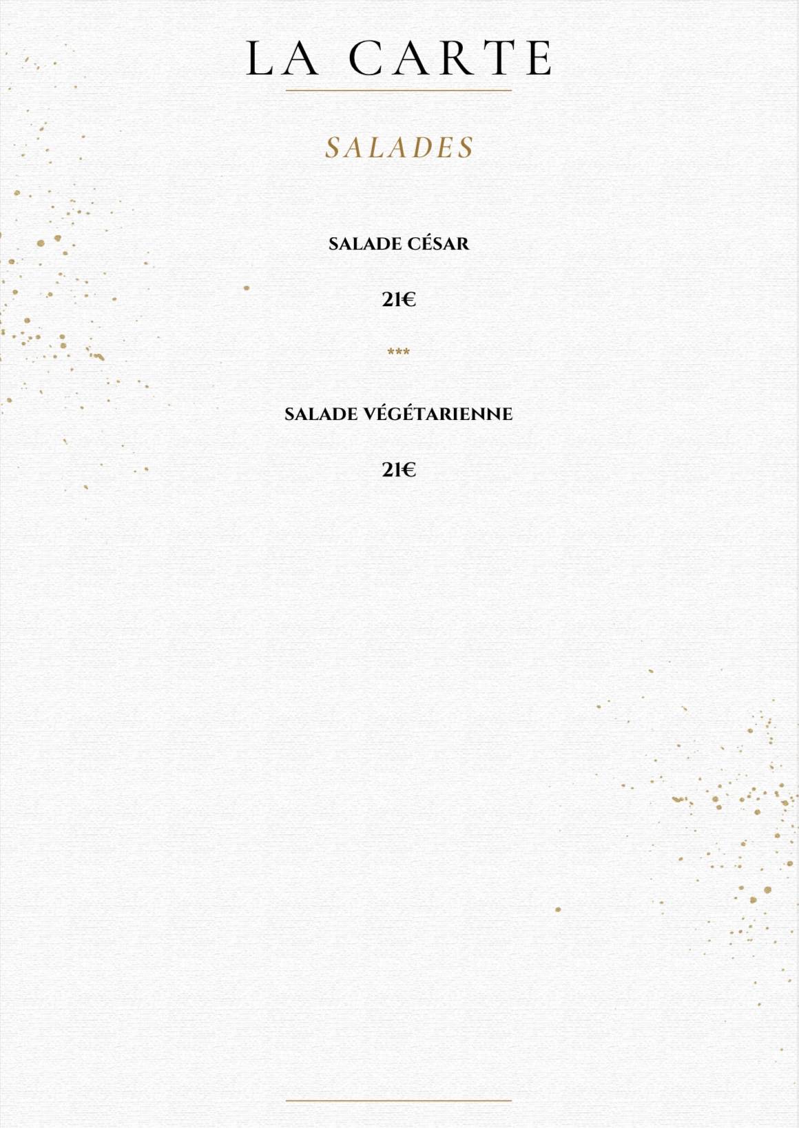 Menu de Simplement Restaurant