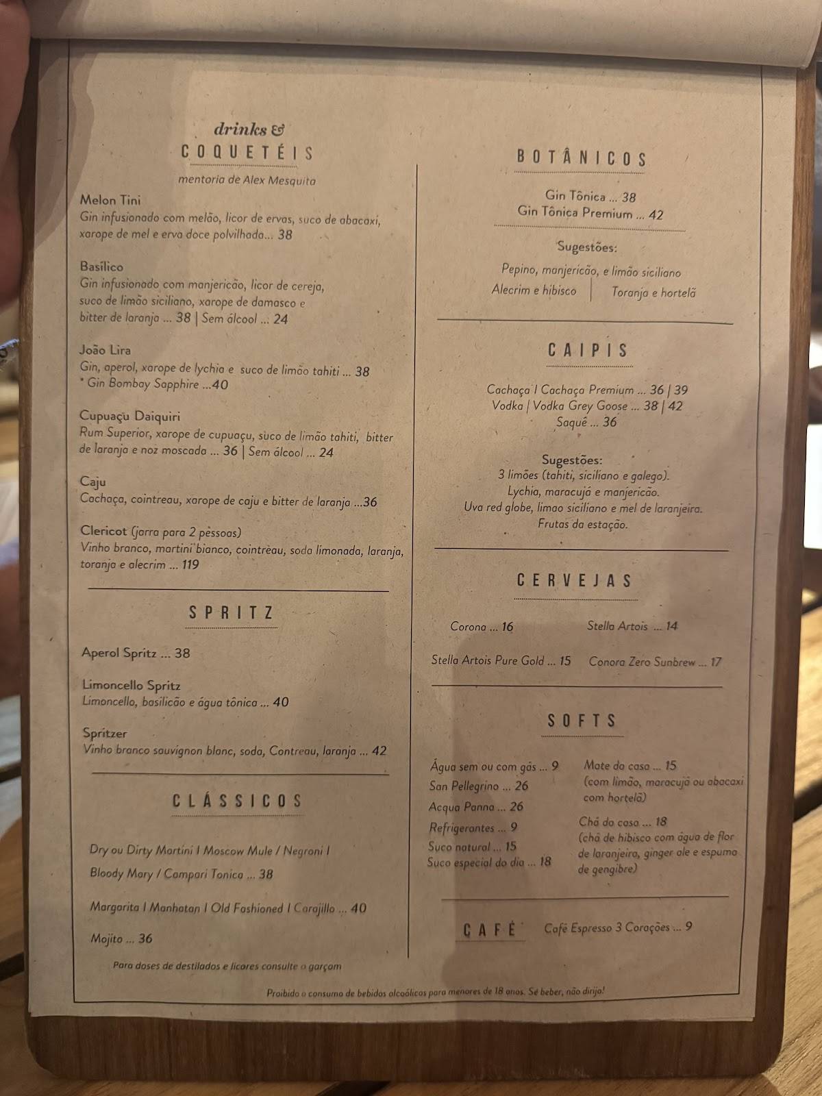 Sìsì Cucina - Leblon cardápio
