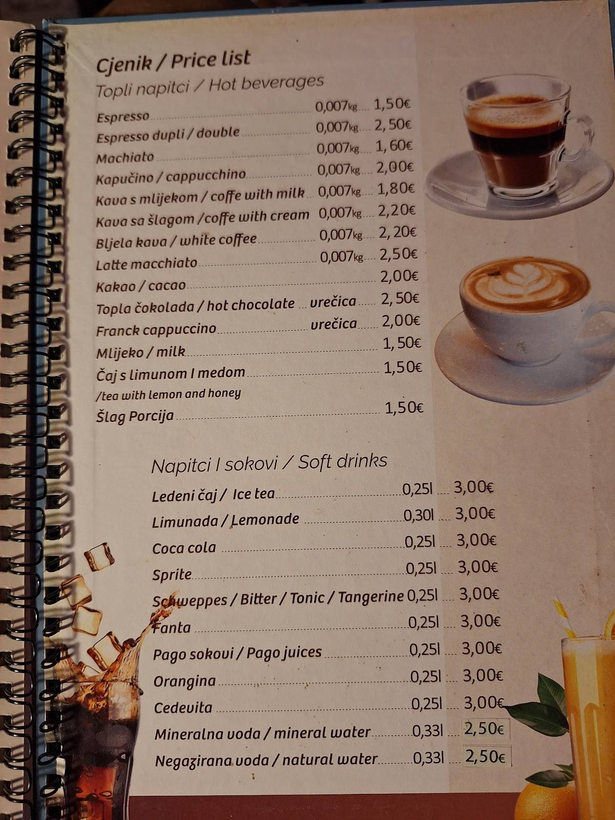 Menu di Slasticarnica Filipjanka 