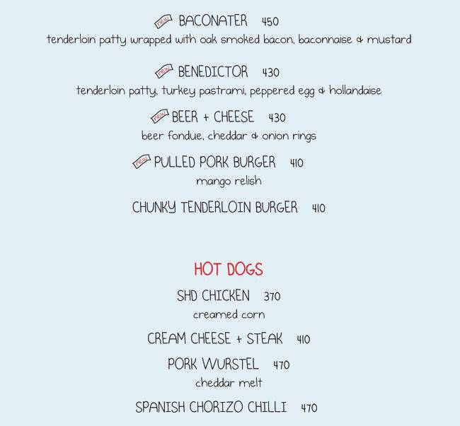 Smoke House Deli BKC menu