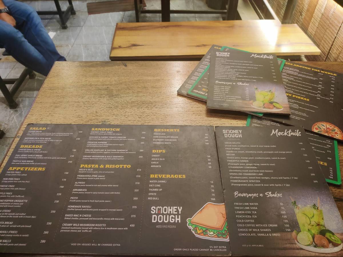 Smokey Dough - Wood Fired Pizzeria menu