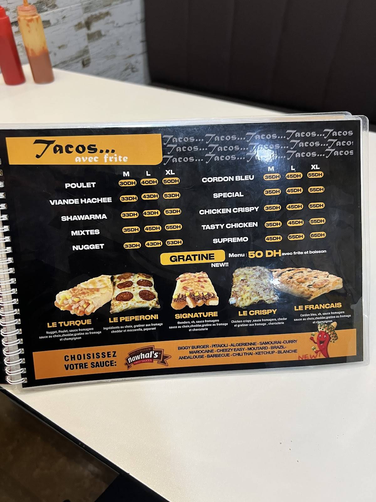 Menu de Tasty Chicken
