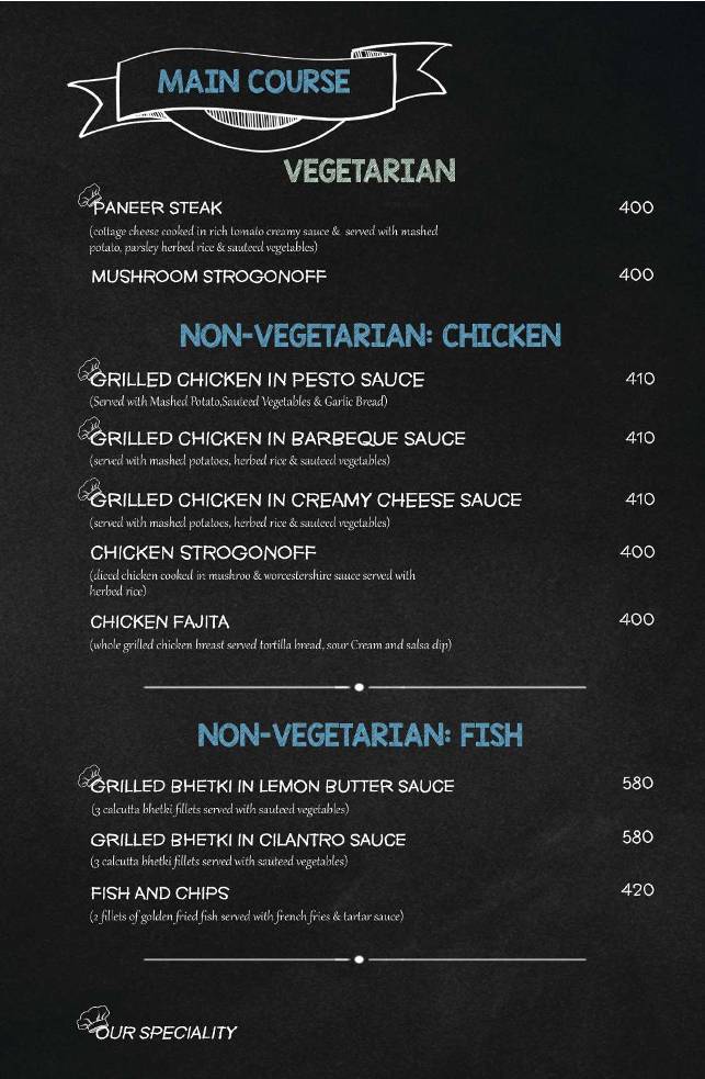 Snacking menu