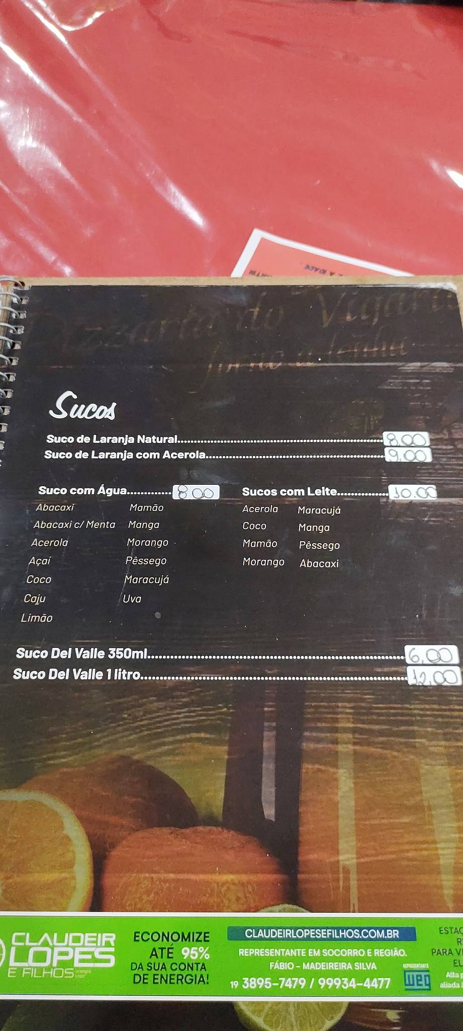 Pizzaria do Vigário cardápio