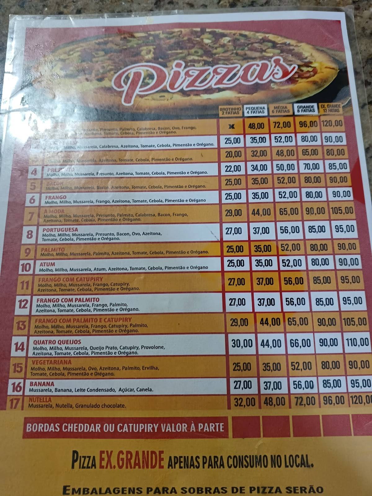 Sorveteria Só Fruta cardápio