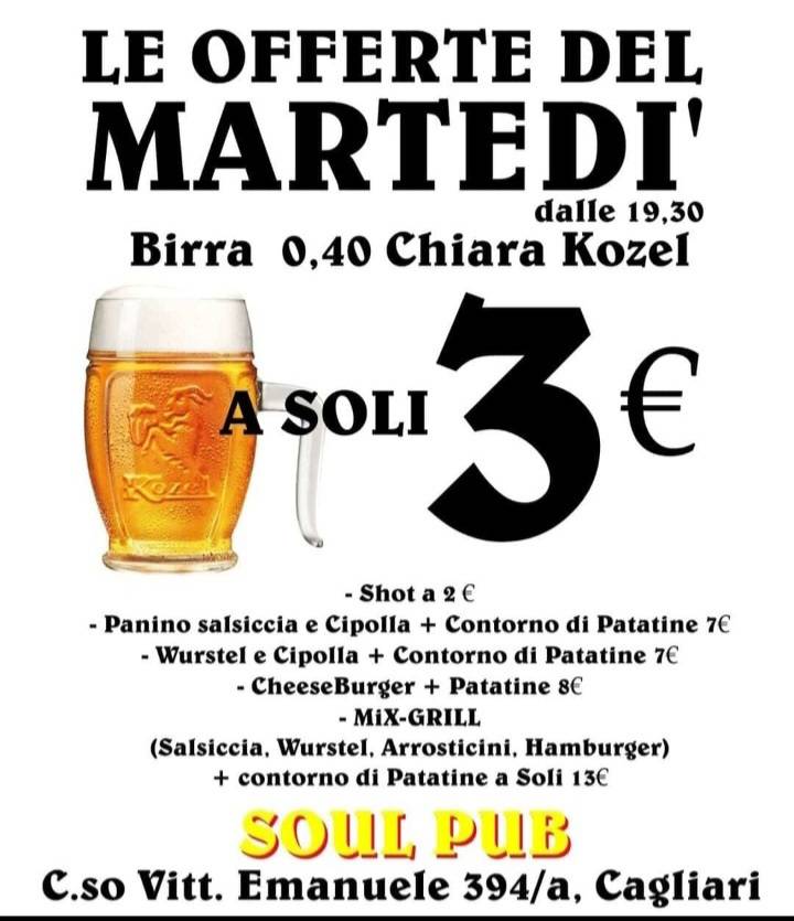 Menu di Soul Pub 