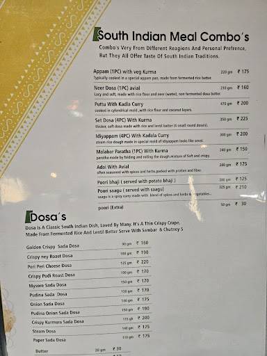 South Samarth menu