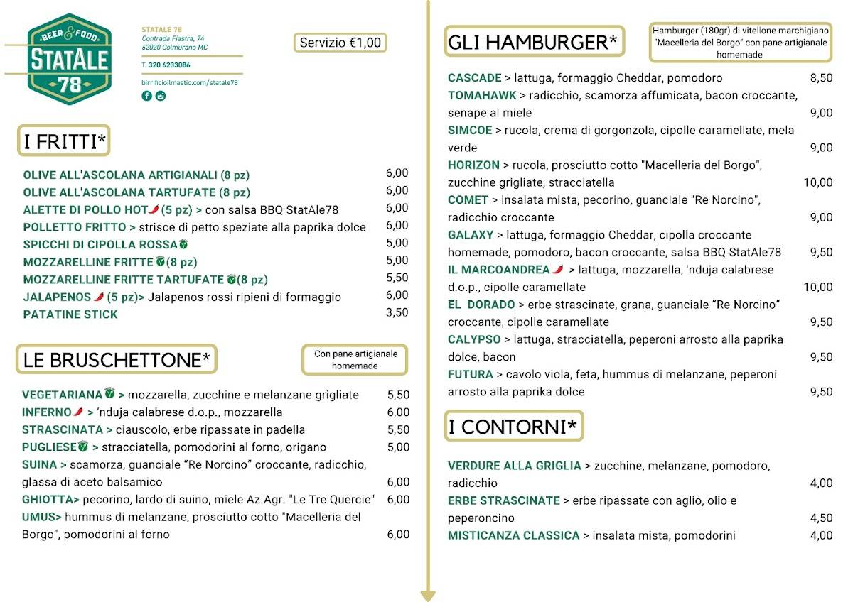 Menu di Ristorante Statale78 