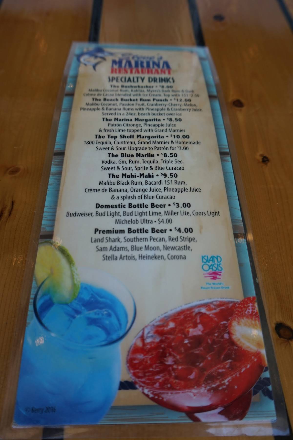 Menu at Steve's Marina Restaurant, Long Beach, 213 Beach Blvd E