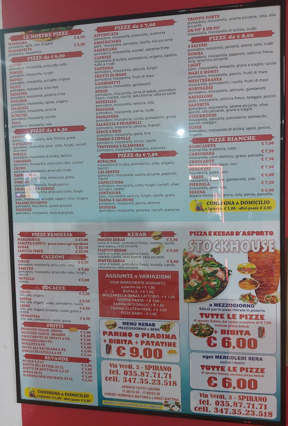 Menu di Stockhouse 