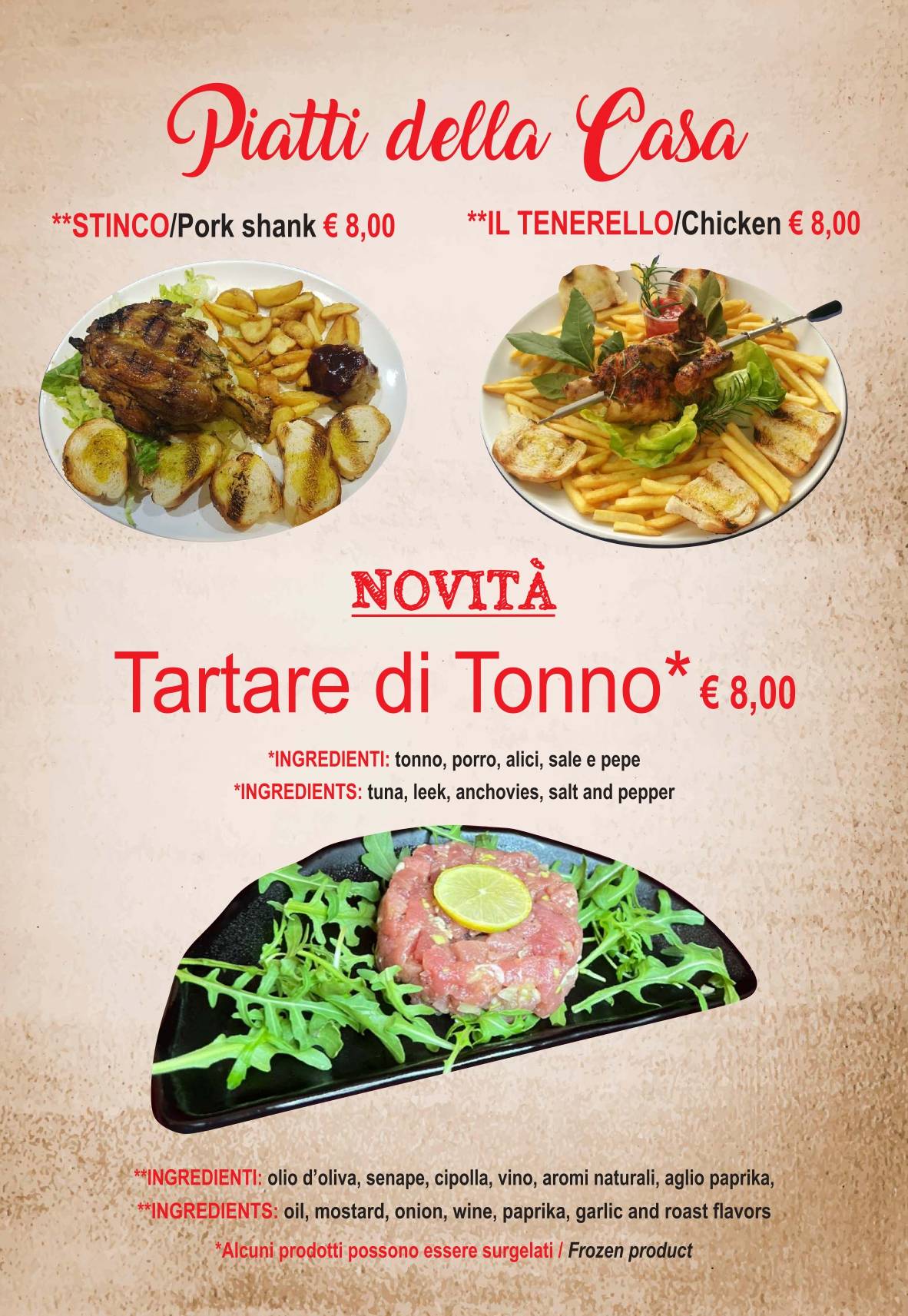 Menu di Stuzzichello Trapani 