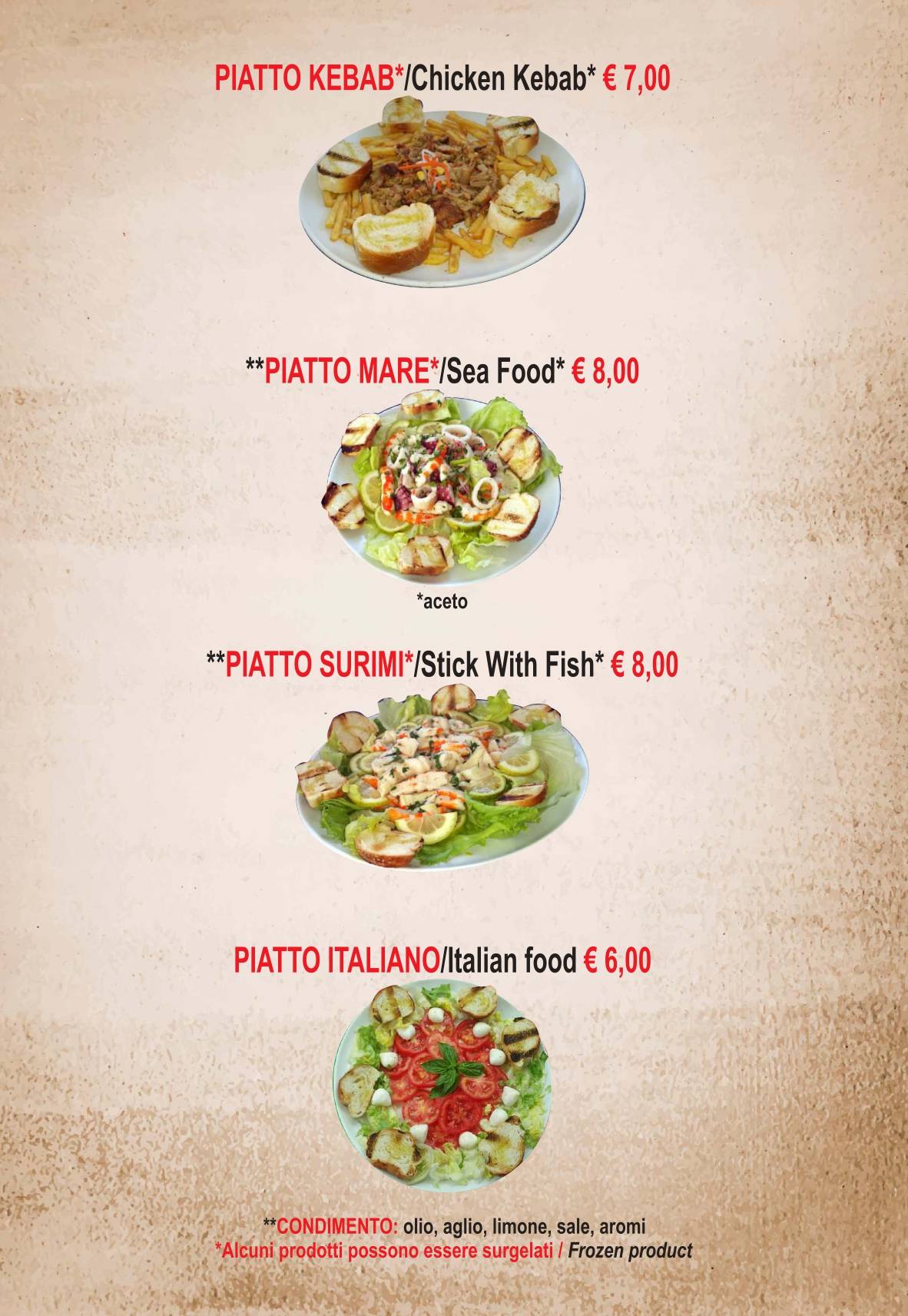 Menu di Stuzzichello Trapani 