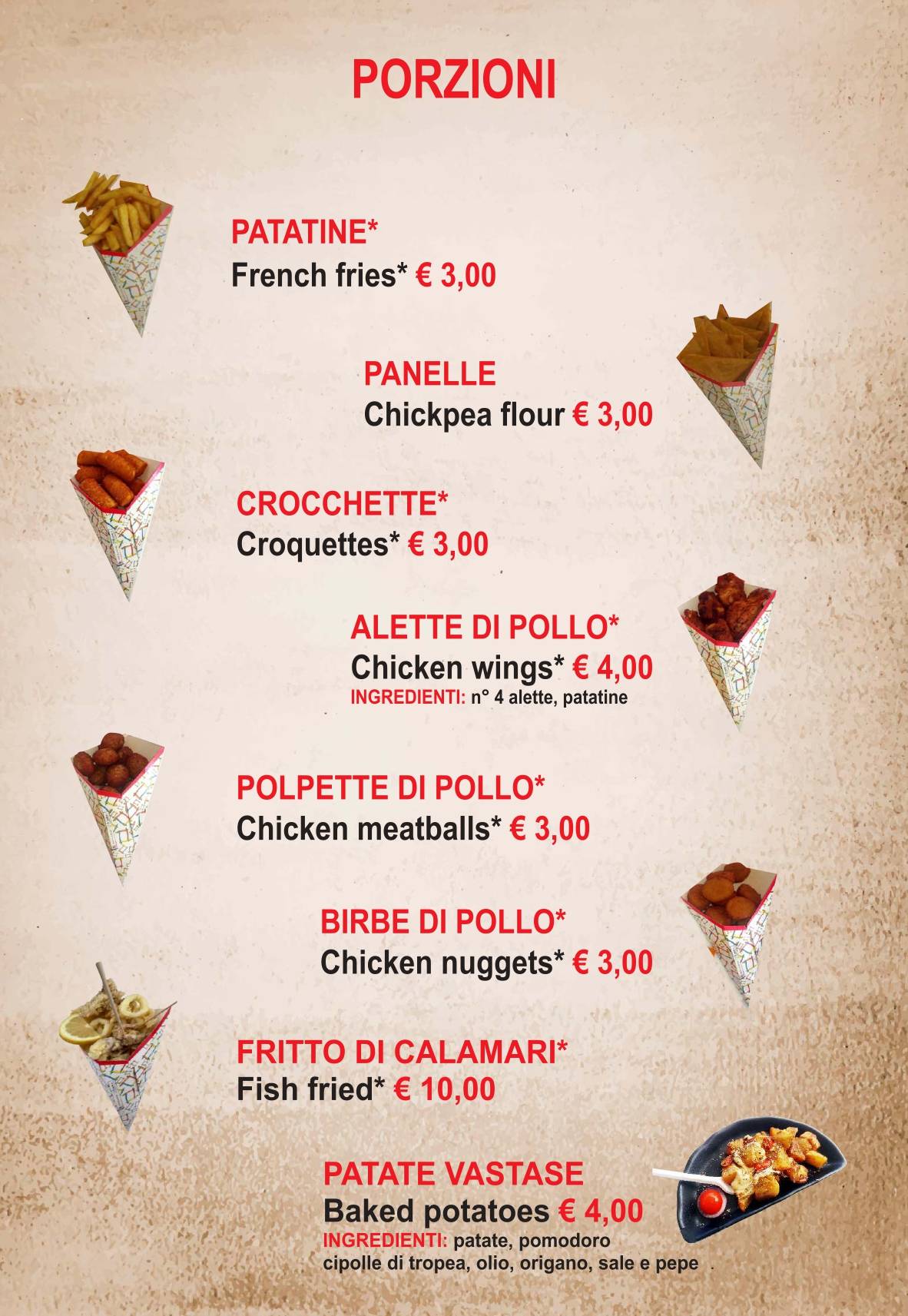 Menu di Stuzzichello Trapani 