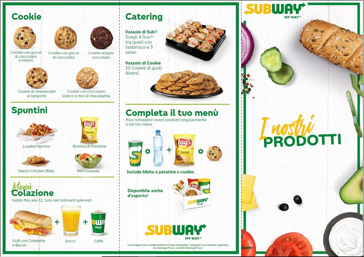 Menu di Subway 