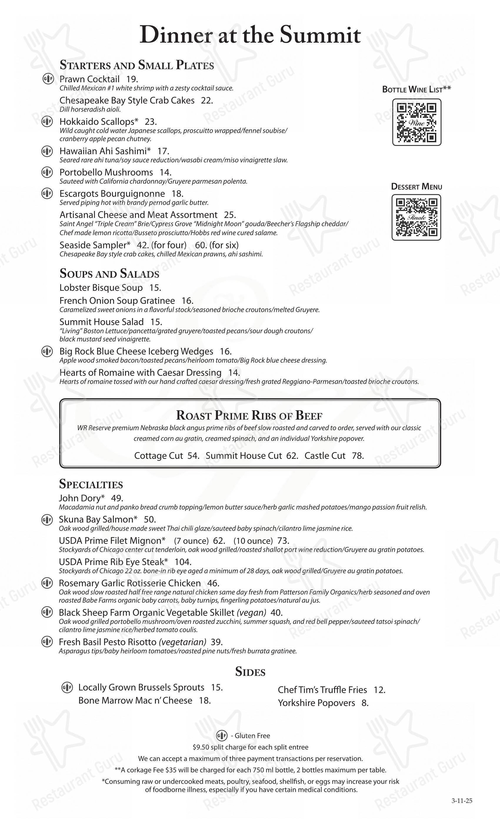 Menu At Summit House Restaurant Fullerton menu-at-summit-house-restaurant-fullerton