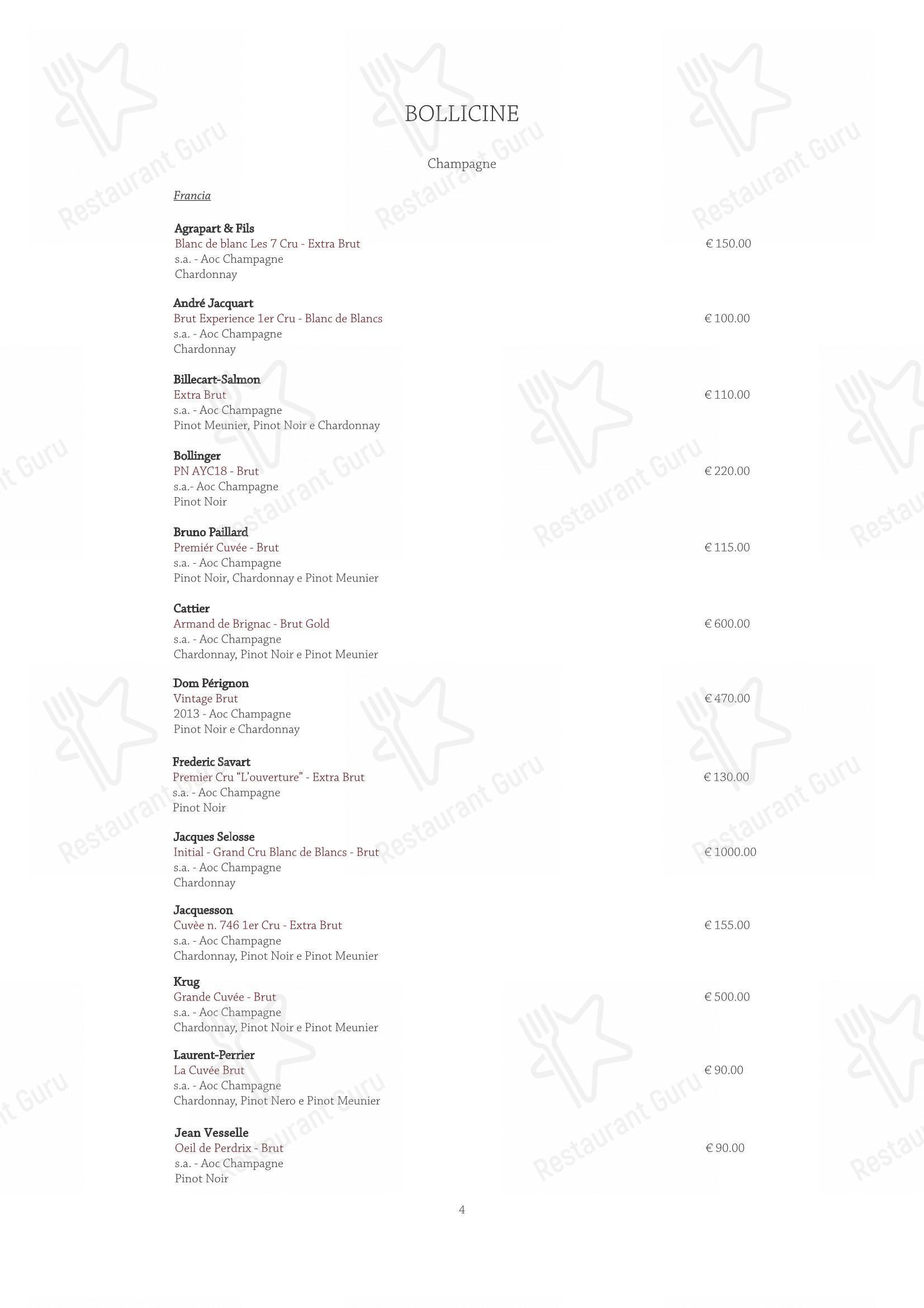 Sunrise Restaurant in Caserta - Menu