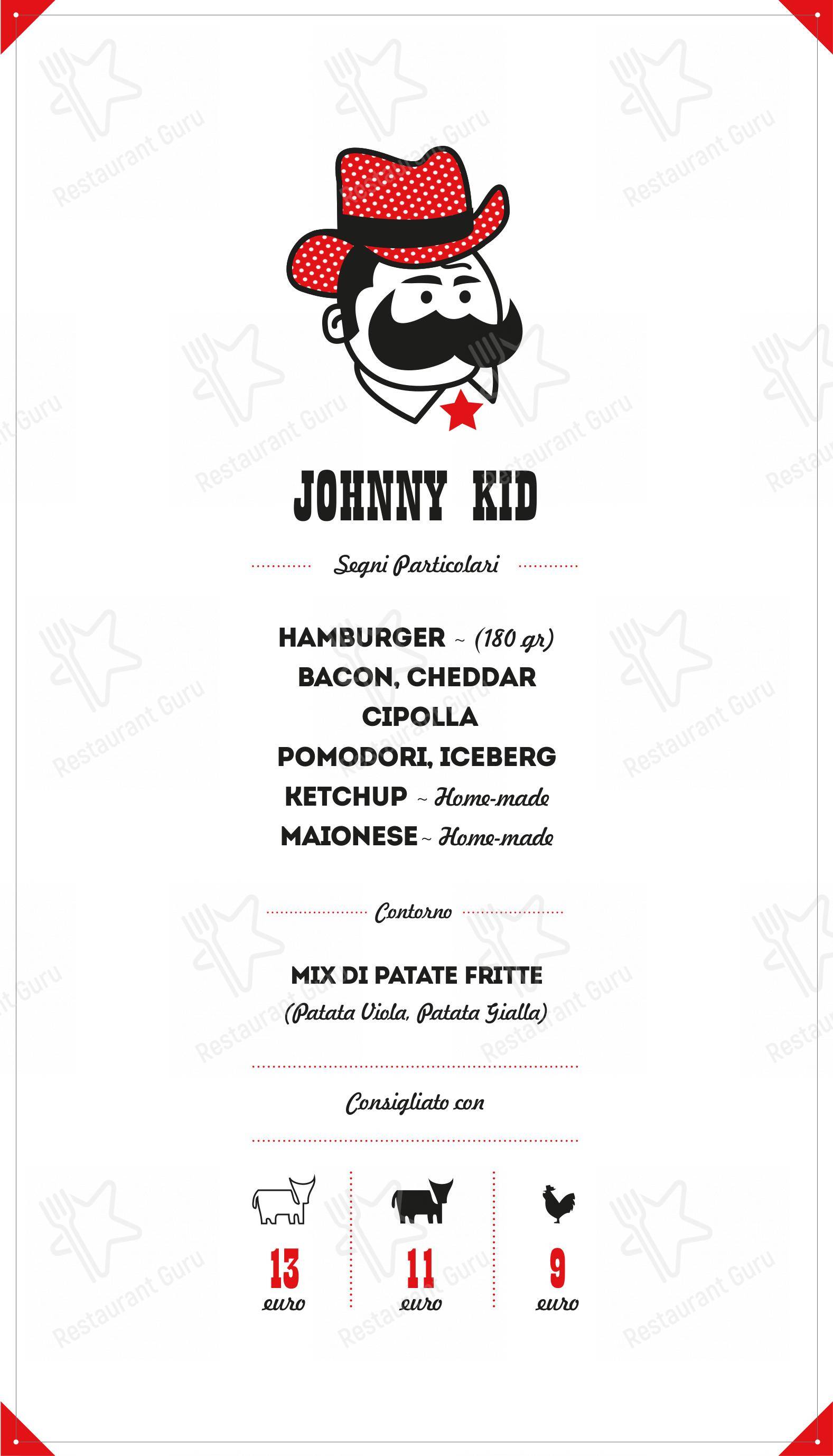 Menu bar per Supersantos Burger ristorante