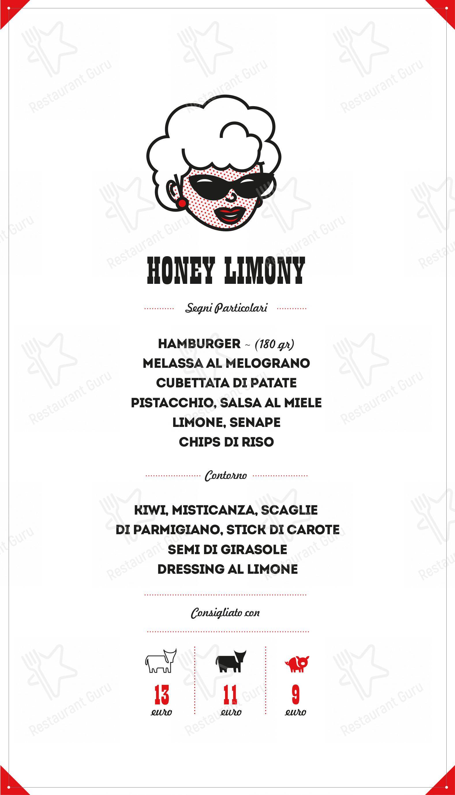 Menu bar per Supersantos Burger ristorante