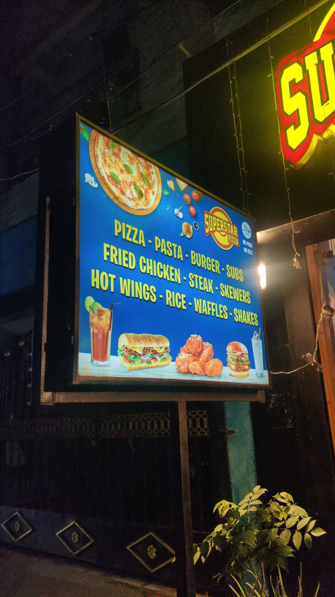 Superstar Pizza menu