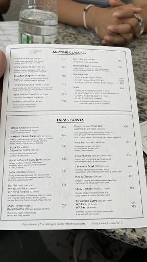 Anytime at K’s menu