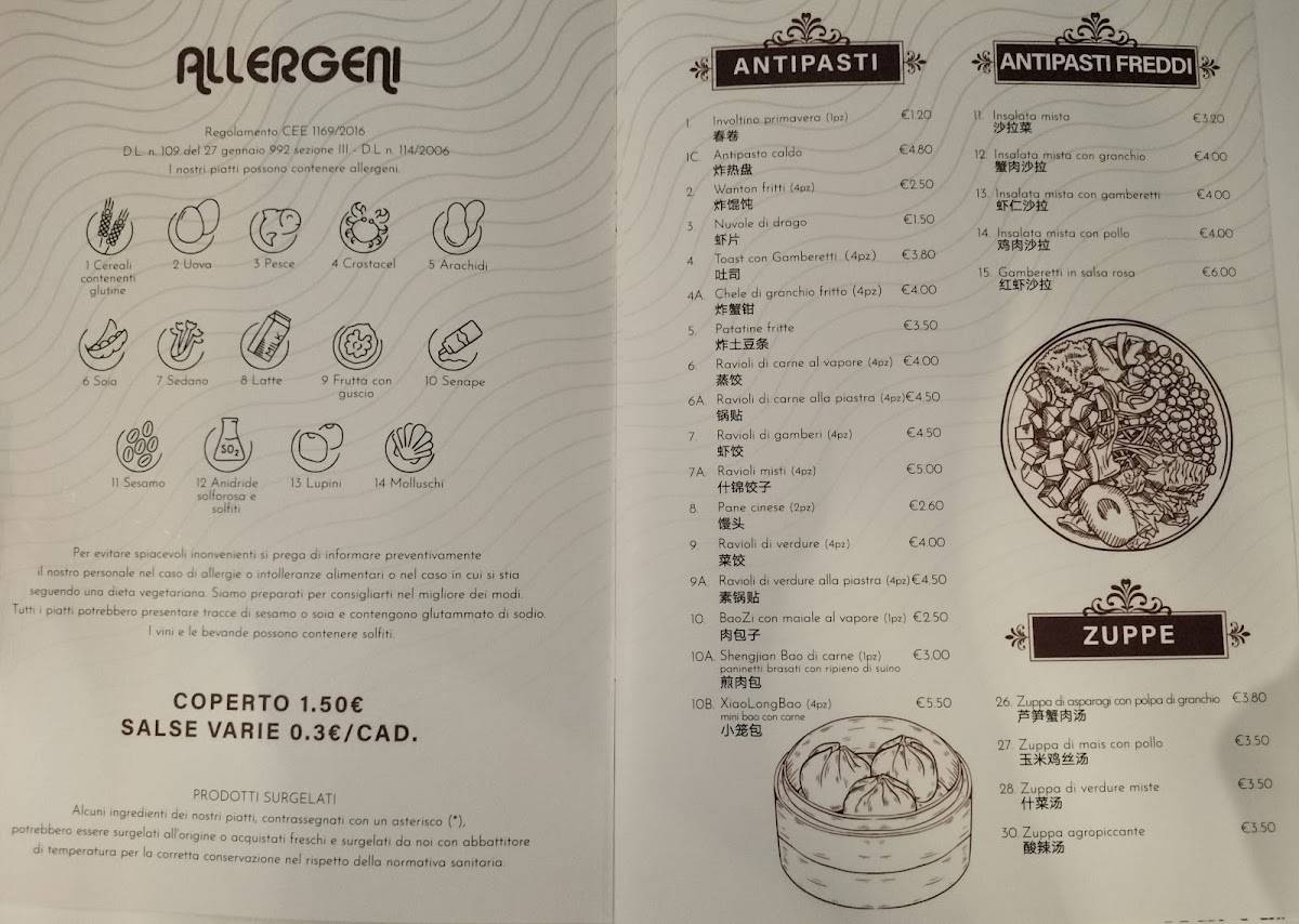 Menu di Ristorante Cinese Parigi 