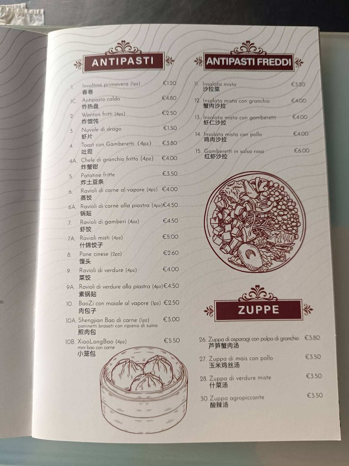 Menu di Ristorante Cinese Parigi 