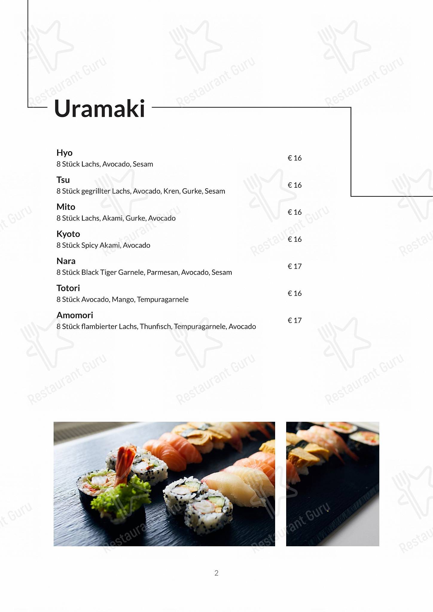 Menu de Sushiforfun
