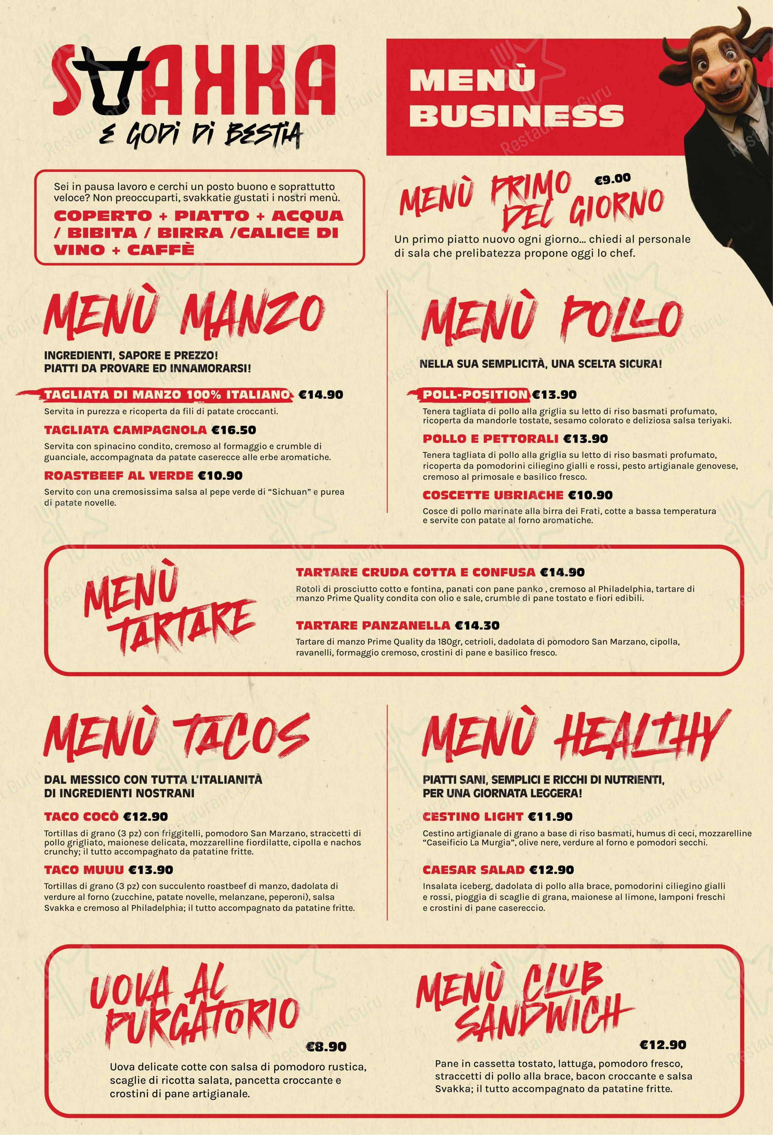Svakka Muggiò in Muggiò - Menu