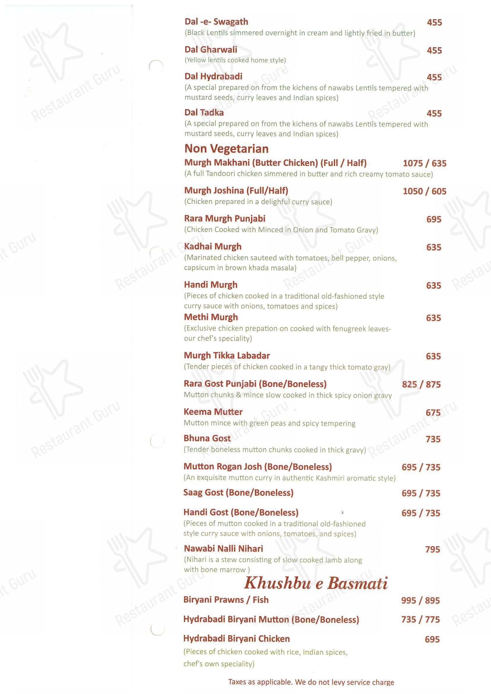 Swagath Restaurant & Bar - Menu
