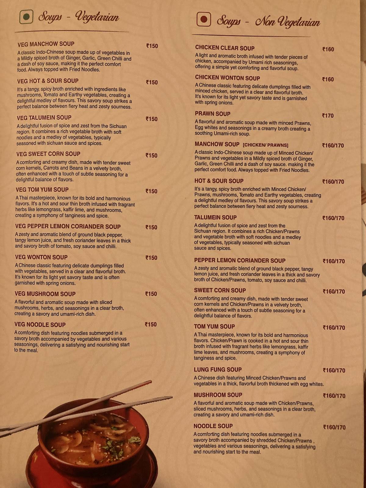 Szechuan Dragon menu