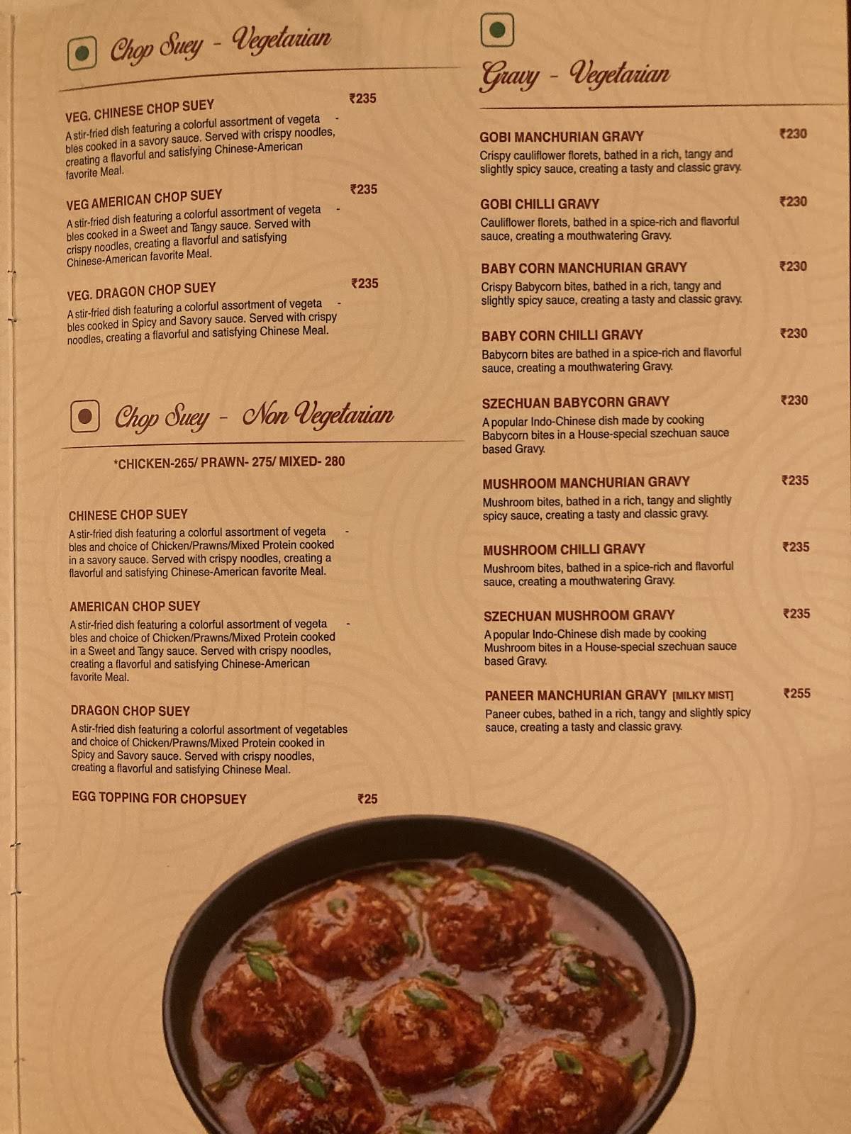 Szechuan Dragon menu