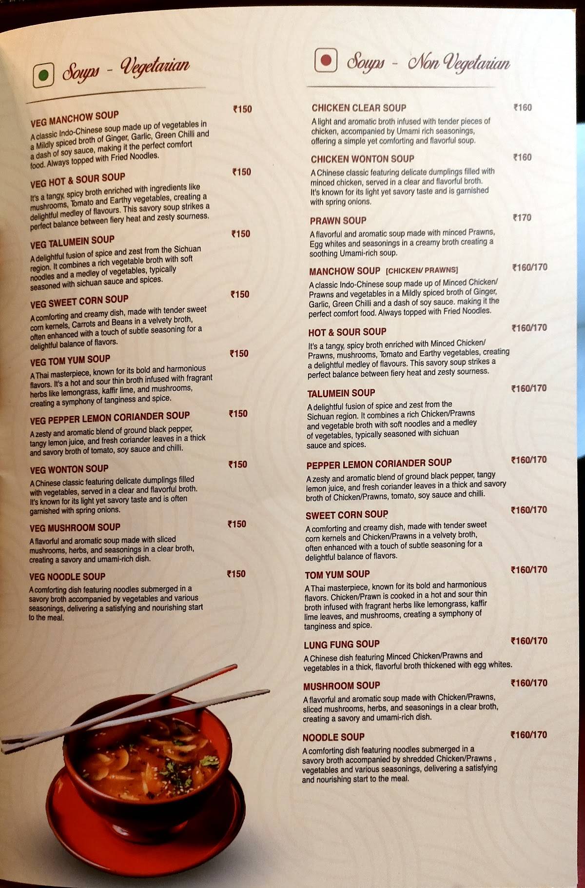 Szechuan Dragon menu