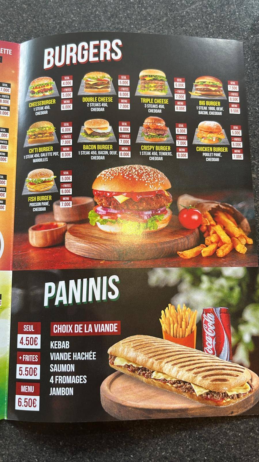 Menu de TIKI TAKA Lens