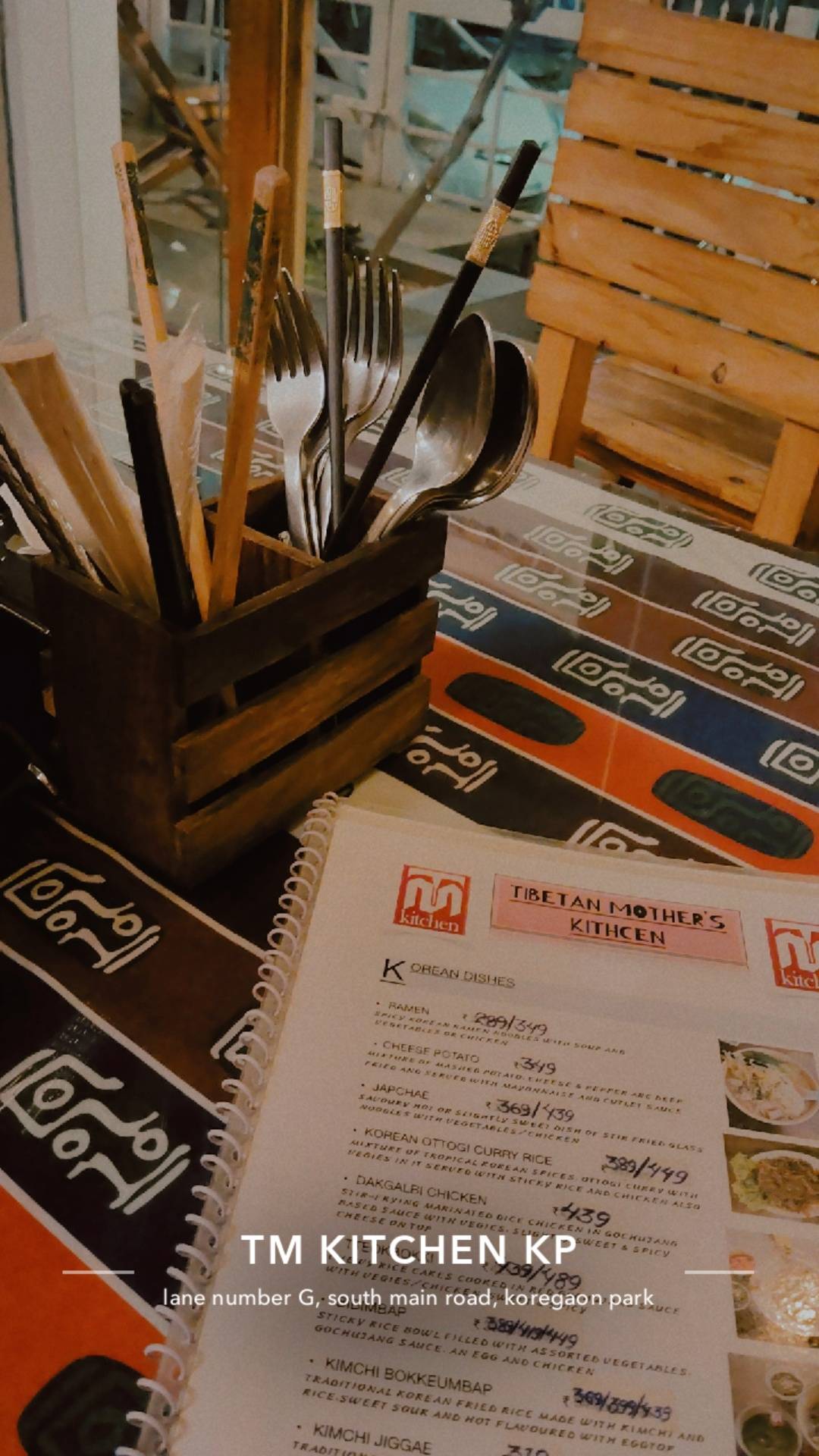 TM Kitchen menu