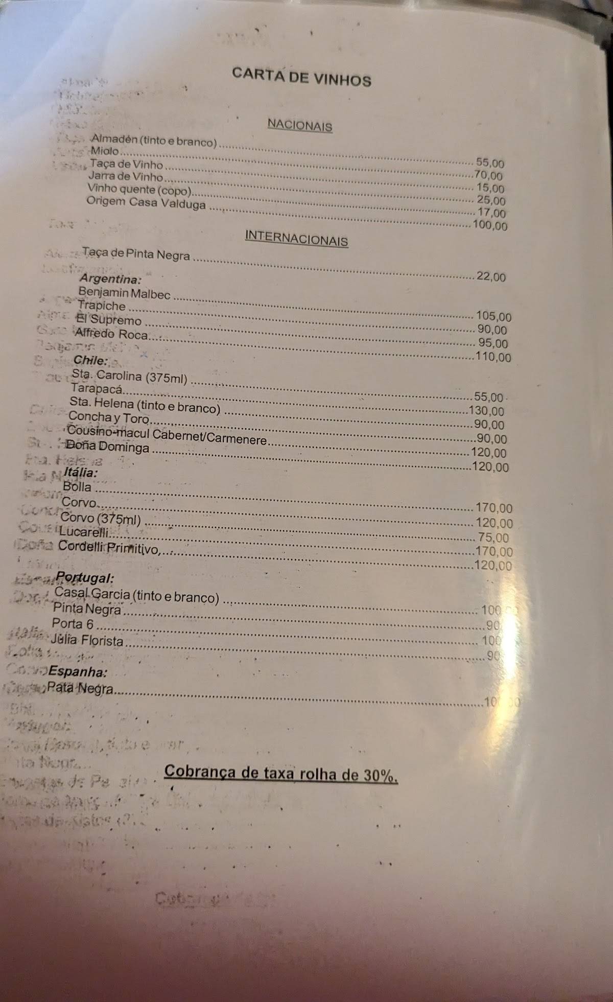 Taberna Alpina cardápio