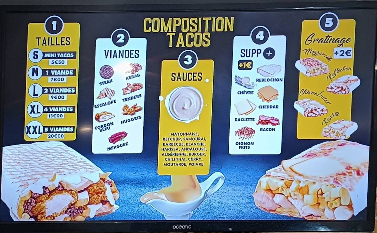 Menu de Tacos King - Rives