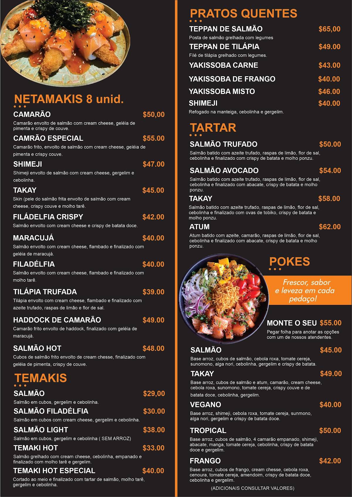 Takay Sushi cardápio