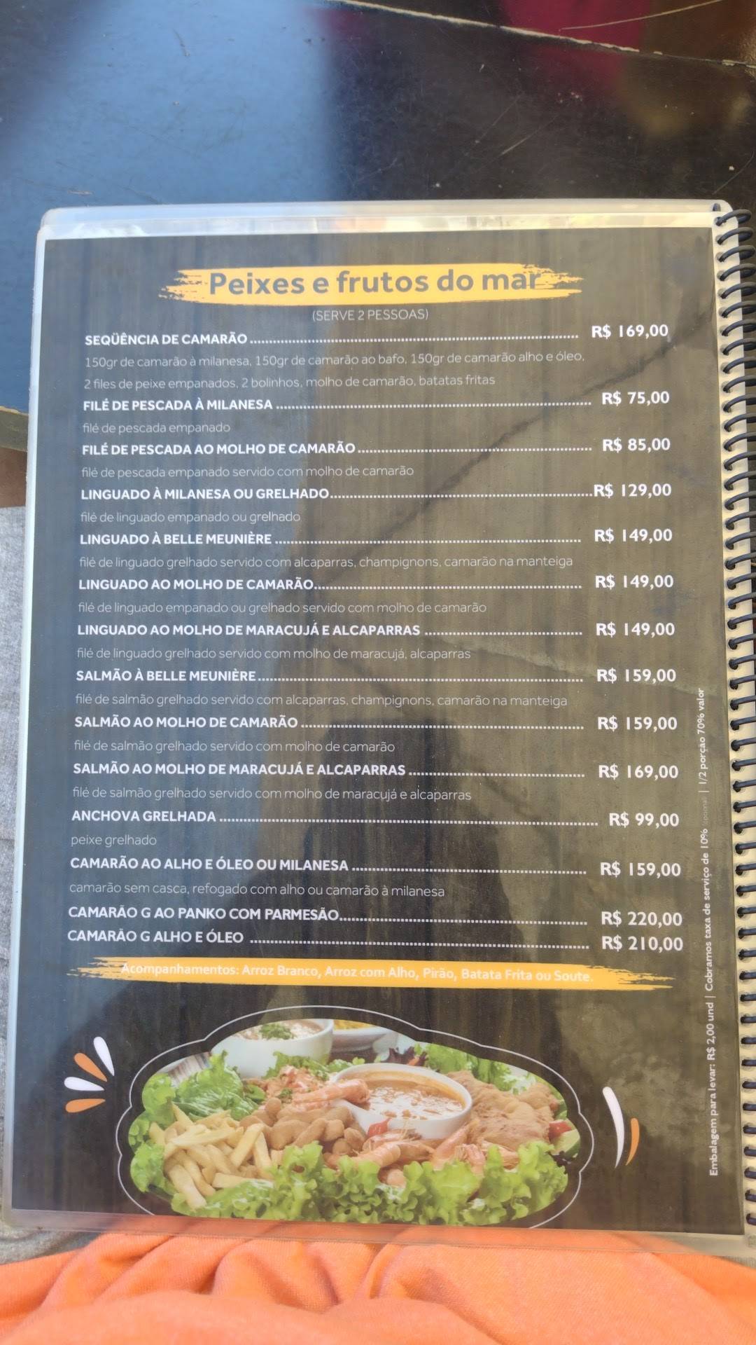 Tapera Restaurante Beira Mar Itapema cardápio