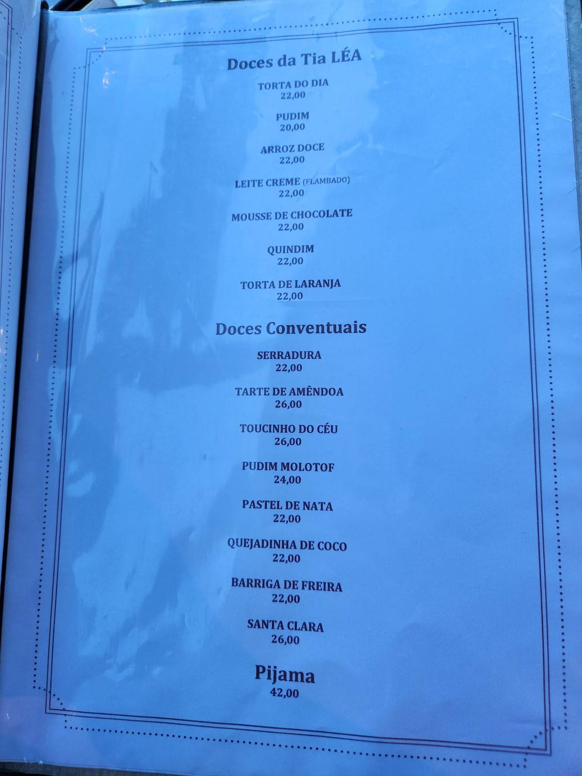 Tasca do Marquês cardápio