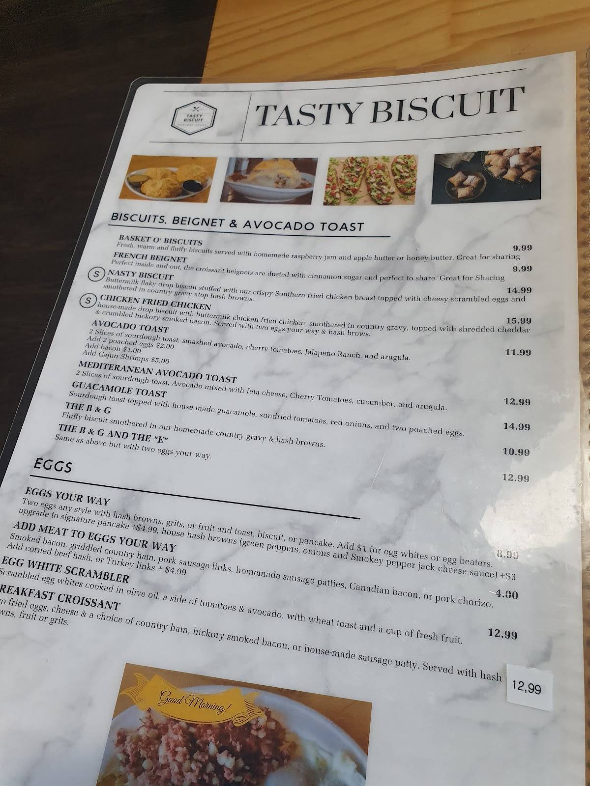 Menu at Tasty Biscuit Bolingbrook, IL restaurant, Bolingbrook