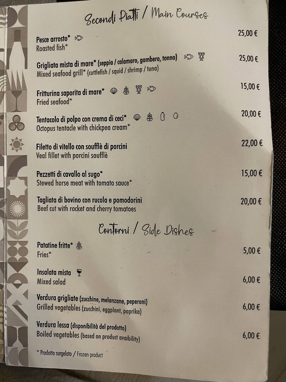 Menu di Tatamino 
