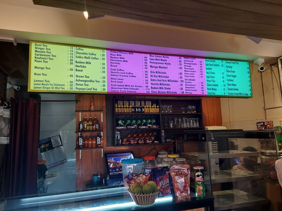 Tea Bench menu