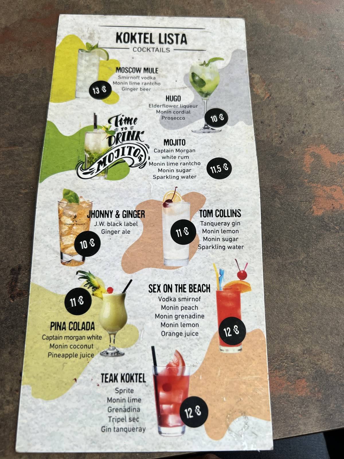 Menu di Teak Food&Bar 