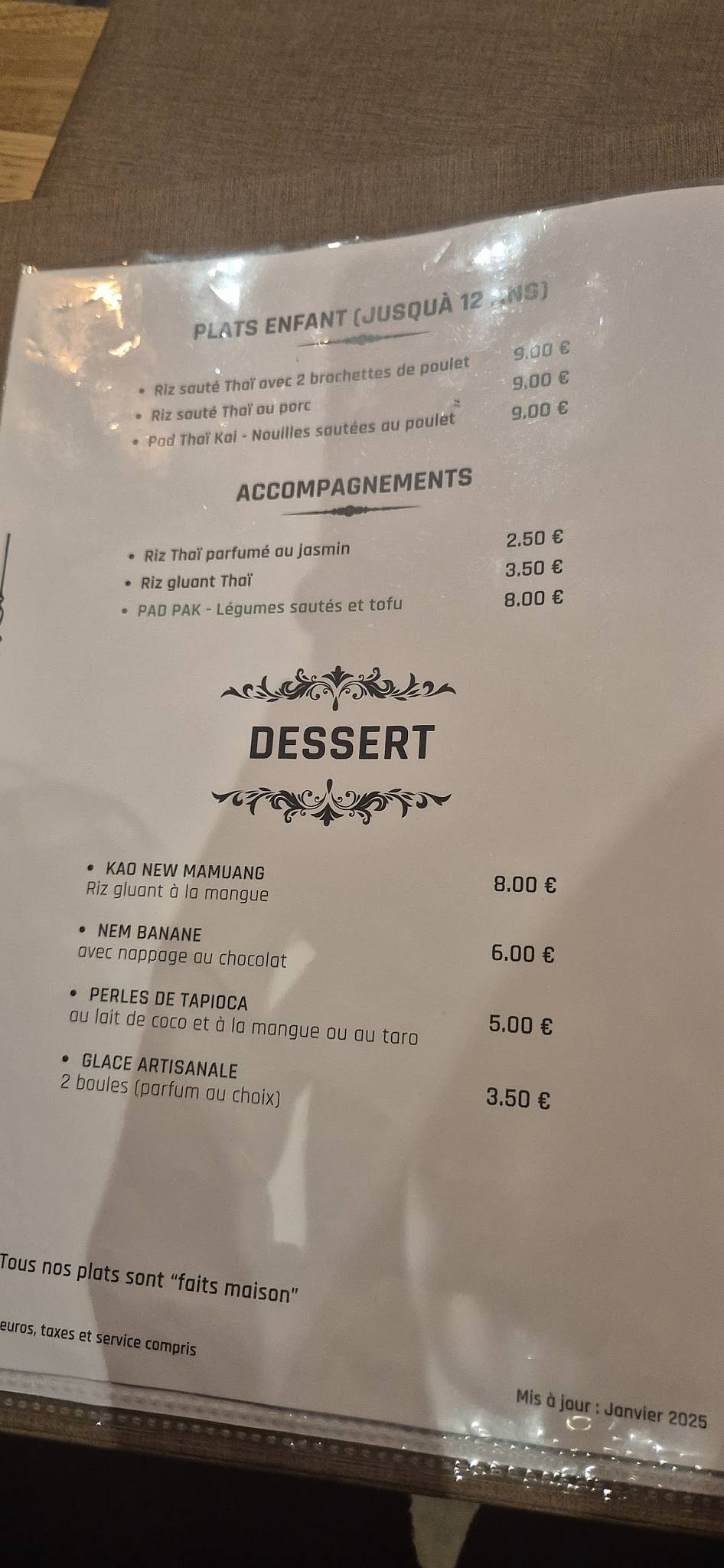 Menu de Thaï Issan Restaurant