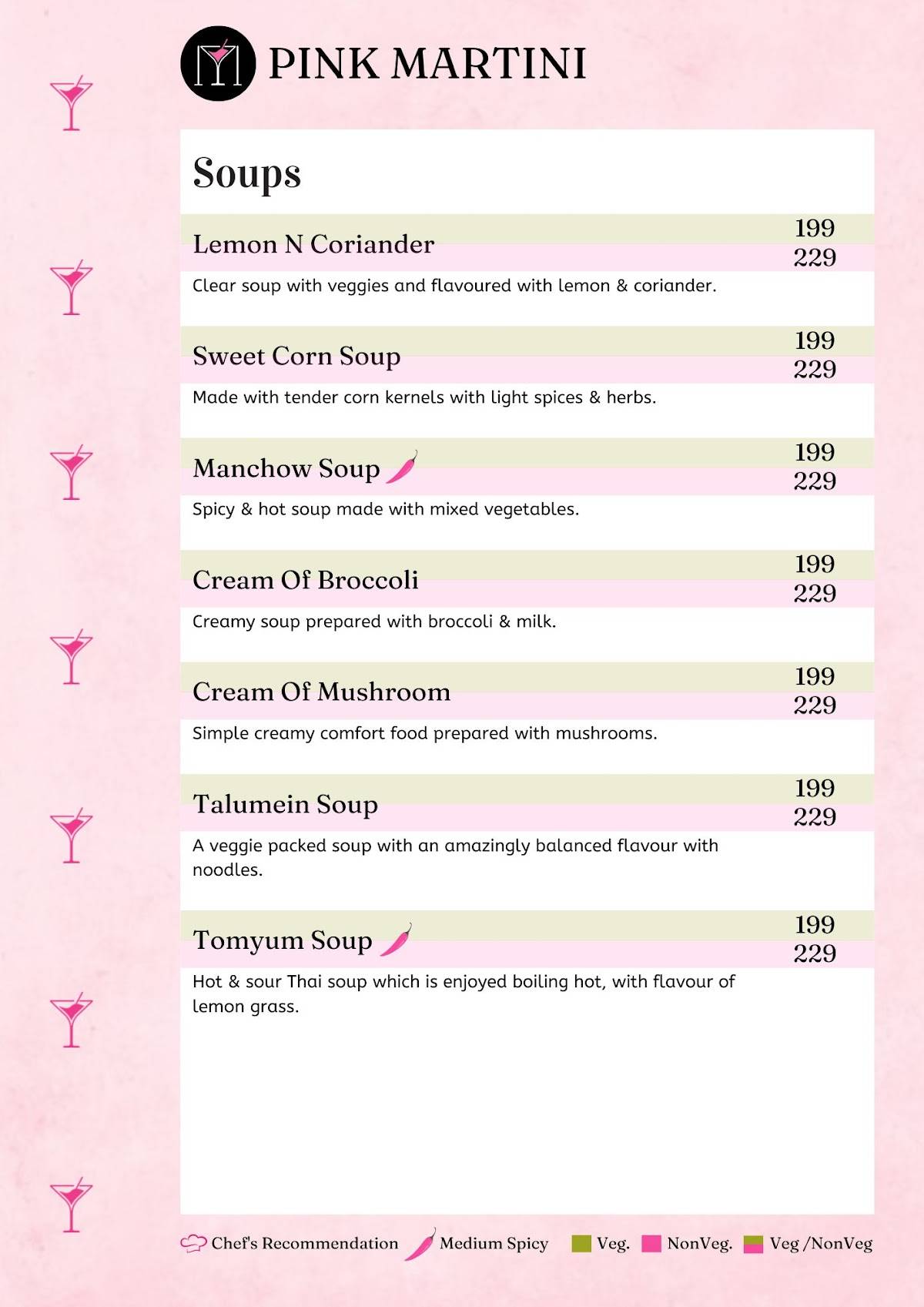 PINK MARTINI By Punjab Mail menu