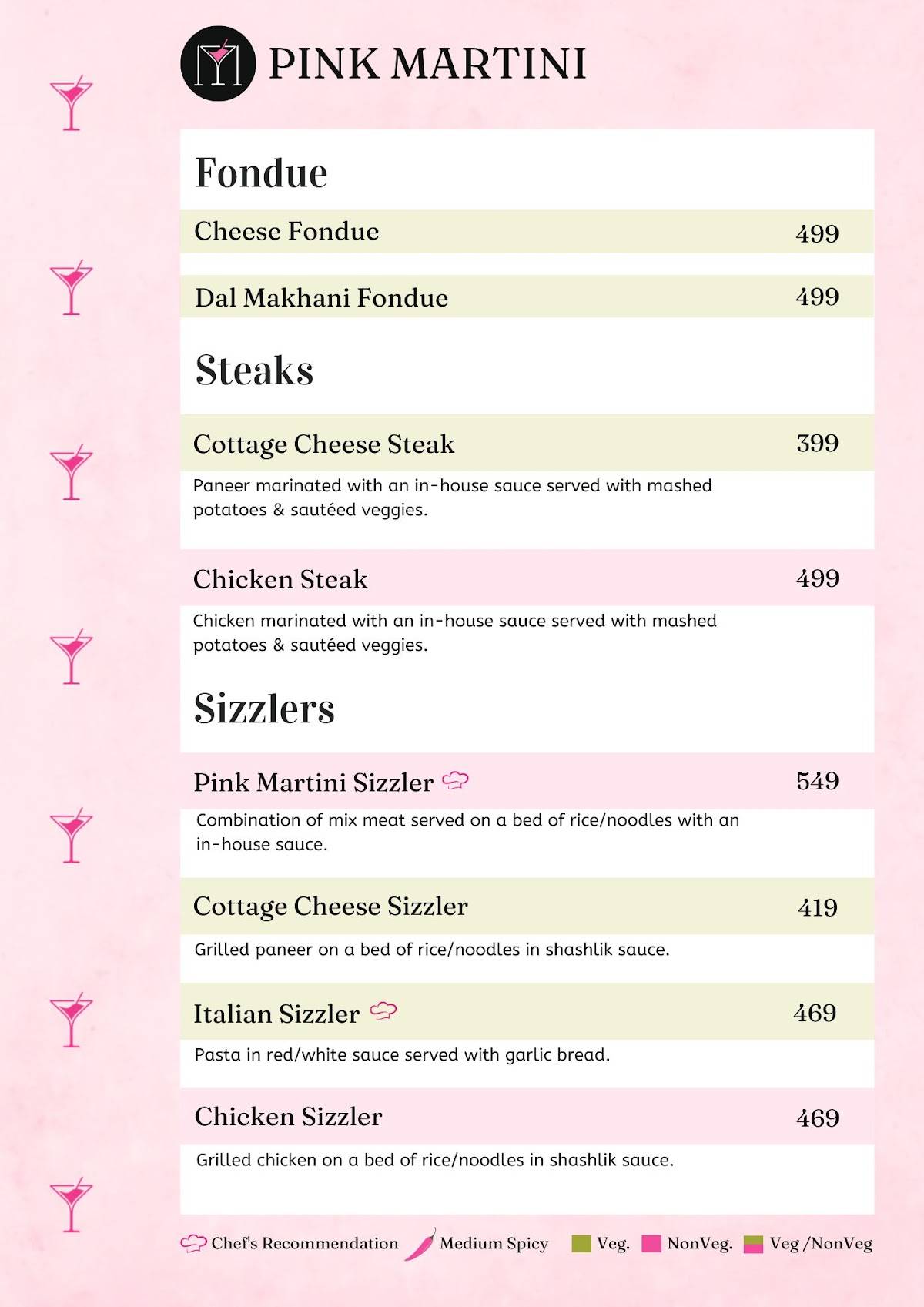 PINK MARTINI By Punjab Mail menu