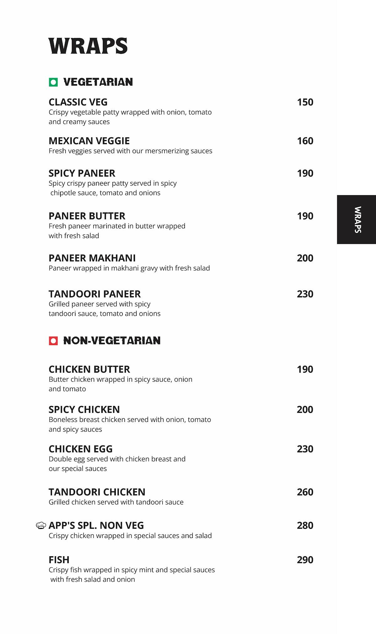 The Appetiter Best Restaurant In Moga/Veg And Non Veg Restaurant In Moga/Coffee Shop In Moga/Fast Food Restaurant In Moga menu