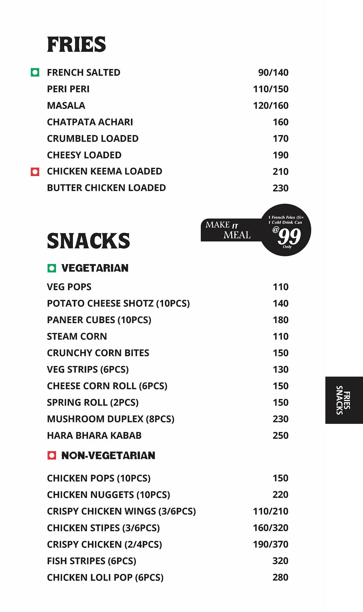 The Appetiter Best Restaurant In Moga/Veg And Non Veg Restaurant In Moga/Coffee Shop In Moga/Fast Food Restaurant In Moga menu
